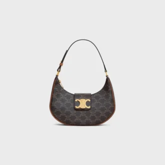 Medium Ava Triomphe Bag in Triomphe Canvas and Calfskin Medium Ava Triomphe Bag in Triomphe Canvas and Calfskin