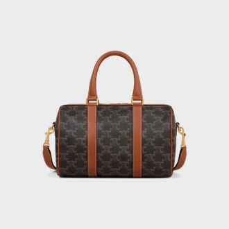 Medium Boston in Triomphe Canvas and Calfskin Medium Boston in Triomphe Canvas and Calfskin