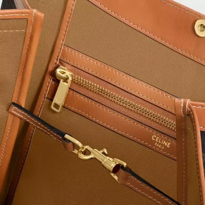 Medium Flat Shopper in Triomphe Canvas