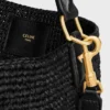 Medium Louise Bucket in Raffia and Calfskin Medium Louise Bucket in Raffia and Calfskin