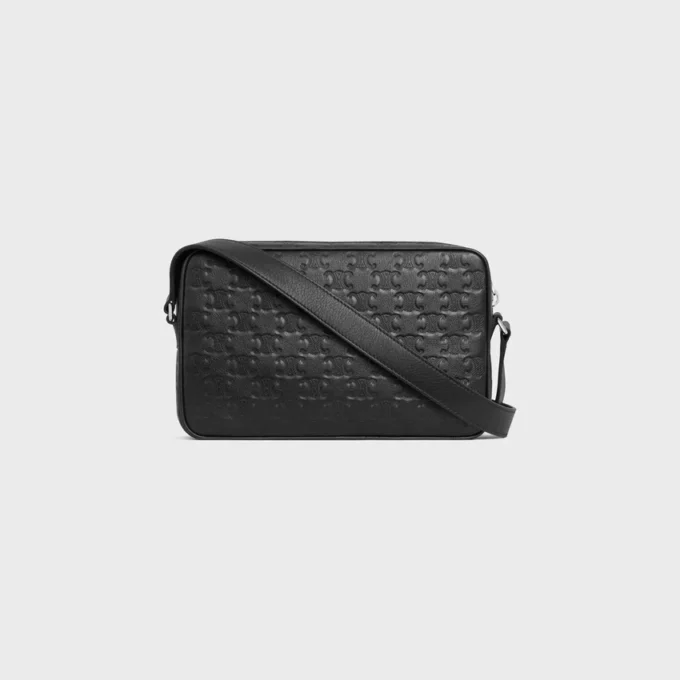 Medium Messenger Bag in Calfskin with Triomphe Embossed Medium Messenger Bag in Calfskin with Triomphe Embossed