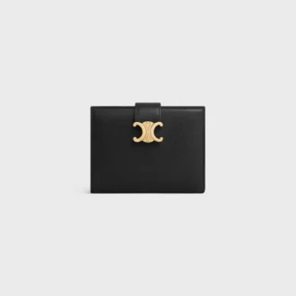 Medium Strap Wallet Nino in Supple Grained Calfskin
