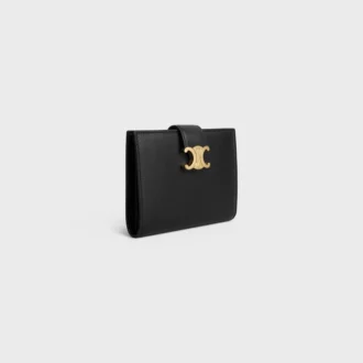 Medium Strap Wallet Nino in Supple Grained Calfskin