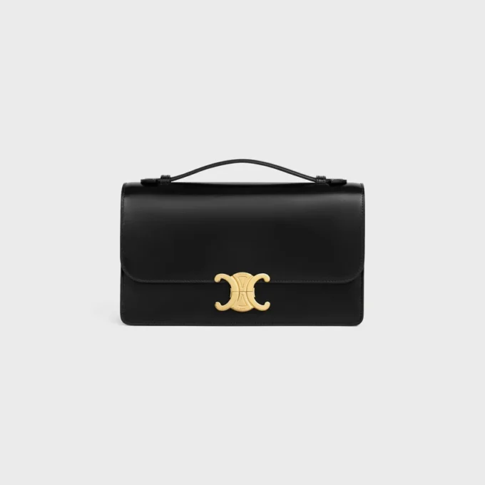 Medium Triomphe Folio in Shiny Calfskin