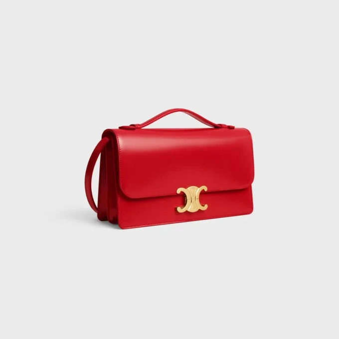 Medium Triomphe Folio in Shiny Calfskin Medium Triomphe Folio in Shiny Calfskin