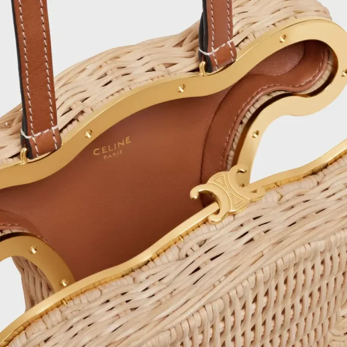Minaudiare Triomphe in Wicker and Natural Calfskin Minaudiare Triomphe in Wicker and Natural Calfskin