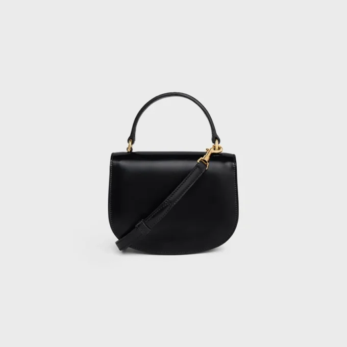 Mini Besace Clea in Shiny Calfskin Mini Besace Clea in Shiny Calfskin