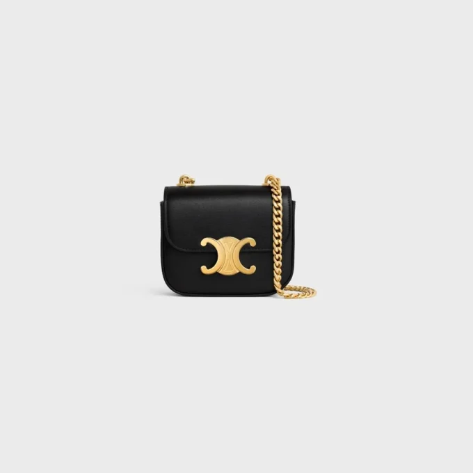 Mini Chain Claude in Shiny Calfskin Mini Chain Claude in Shiny Calfskin