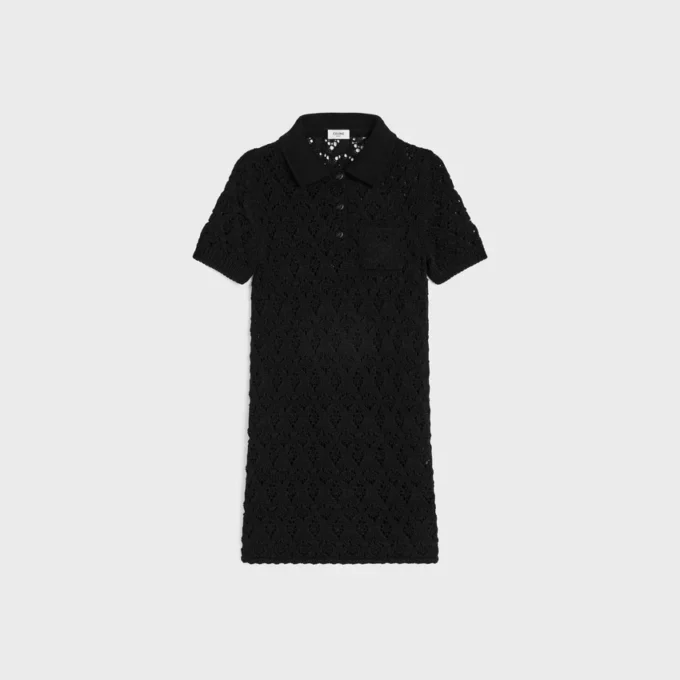 Mini Dress in Cotton Pointelle