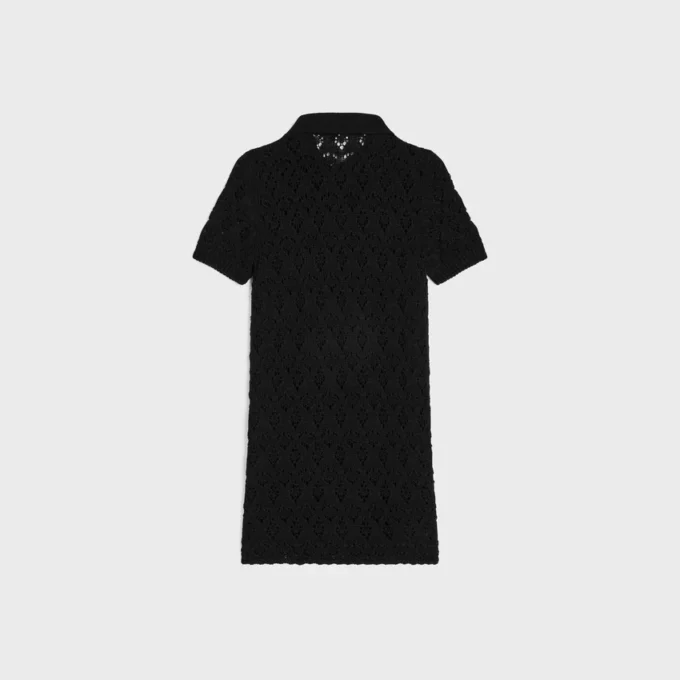 Mini Dress in Cotton Pointelle
