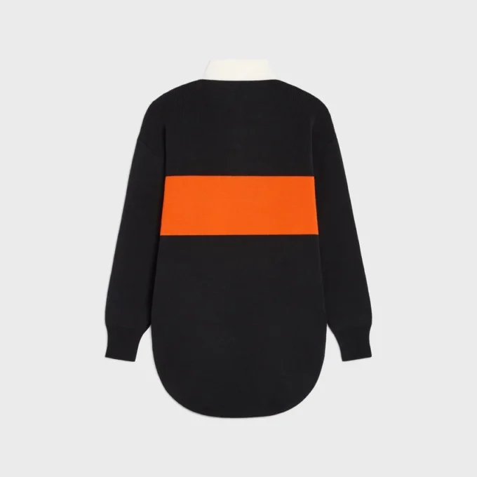 Oversized Polo Sweater in Wool Oversized Polo Sweater in Wool