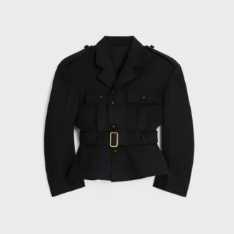 Peplum Jacket in Wool Gabardine Peplum Jacket in Wool Gabardine
