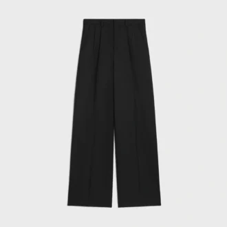 Pleated Trousers in Light Wool Gabardine Pleated Trousers in Light Wool Gabardine