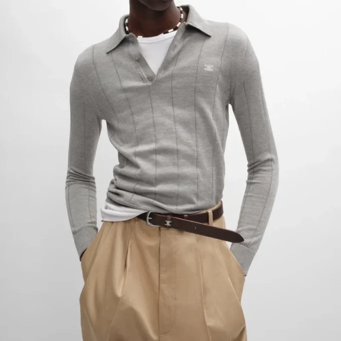 Polo in Fine Silk and Cotton Polo in Fine Silk and Cotton