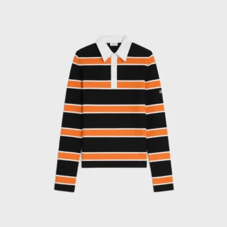 Polo Shirt in Striped Cotton Jersey Polo Shirt in Striped Cotton Jersey