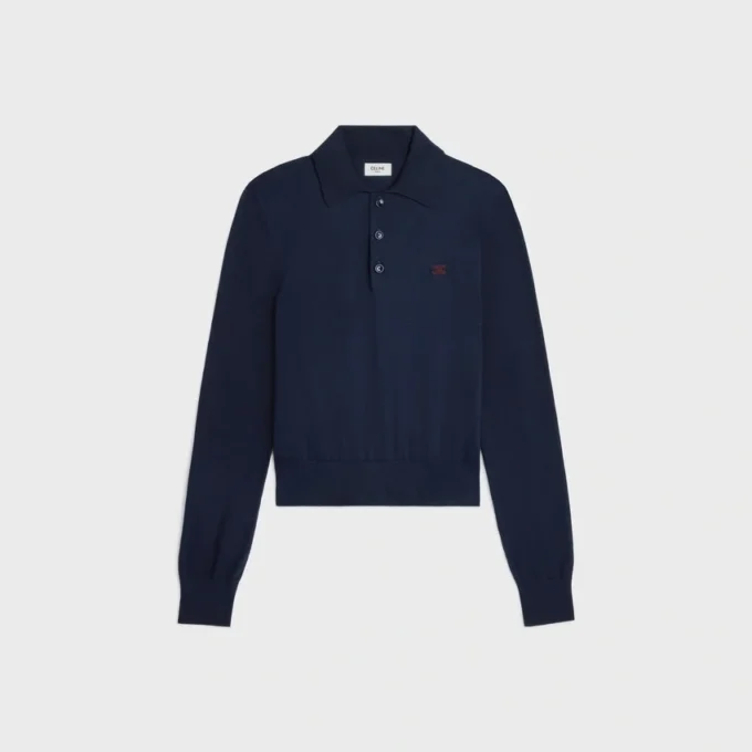 Polo Sweater in Fine Cotton Polo Sweater in Fine Cotton