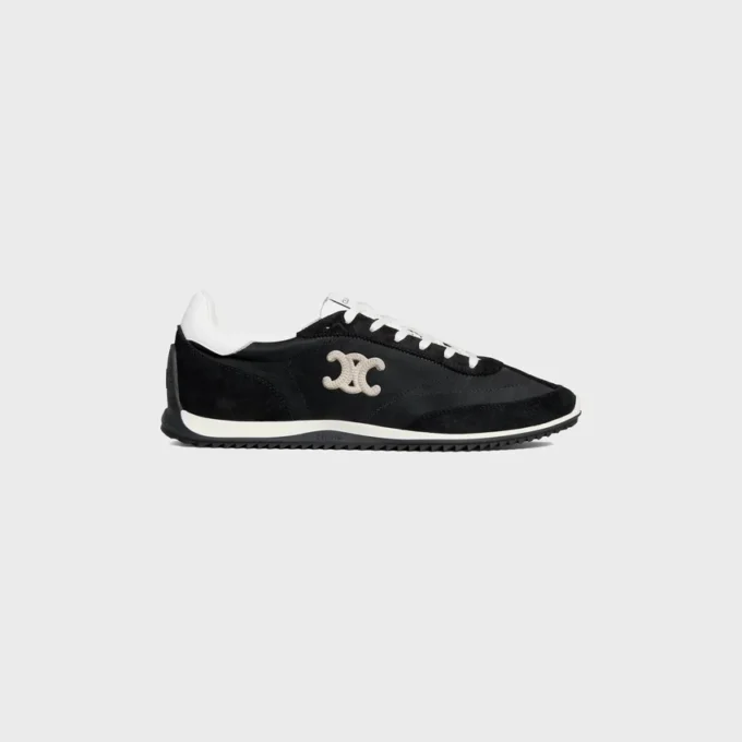 Racer Sneaker in Nylon, Suede Calfskin and Calfskin Racer Sneaker in Nylon, Suede Calfskin and Calfskin