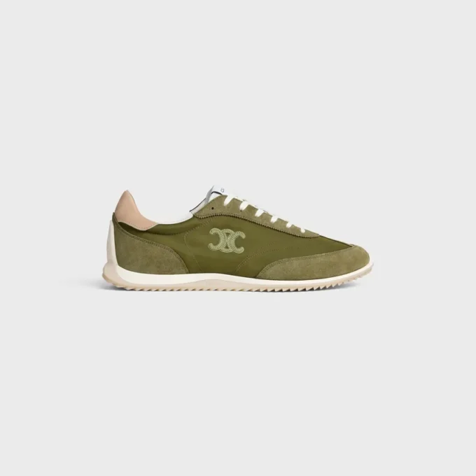 Racer Sneaker in Nylon, Suede Calfskin and Calfskin Racer Sneaker in Nylon, Suede Calfskin and Calfskin