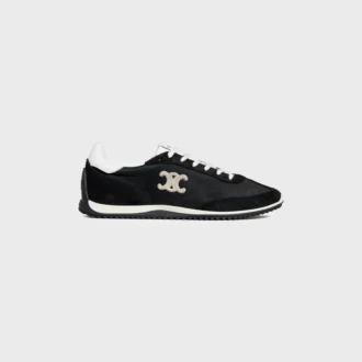 Racer Sneaker in Nylon, Suede Calfskin and Calfskin