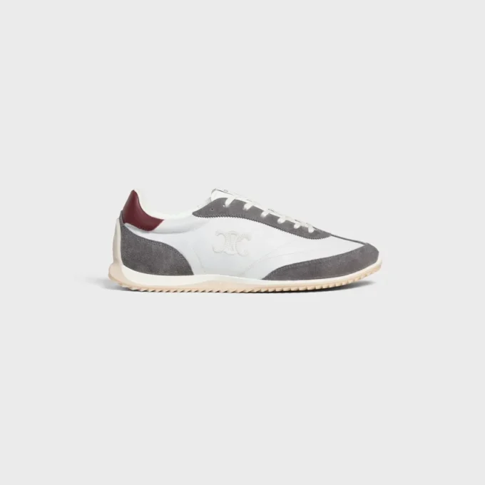 Racer Sneaker in Nylon, Suede Calfskin and Calfskin Racer Sneaker in Nylon, Suede Calfskin and Calfskin