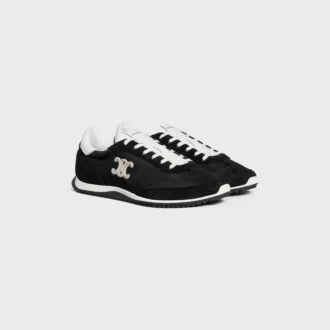 Racer Sneaker in Nylon, Suede Calfskin and Calfskin
