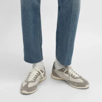 Racer Sneaker in Nylon, Suede Calfskin and Calfskin