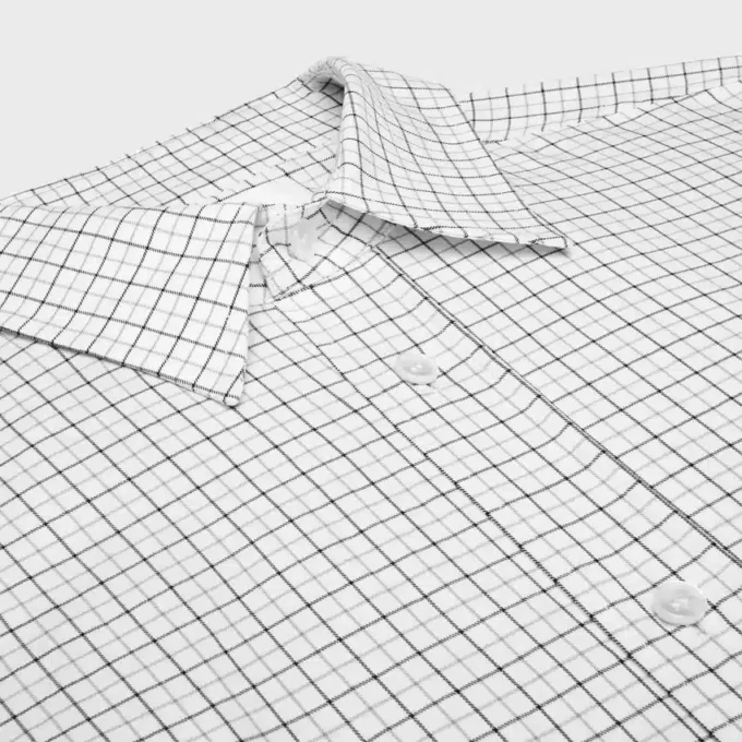 Relaxed Shirt in Checked Cotton Twill