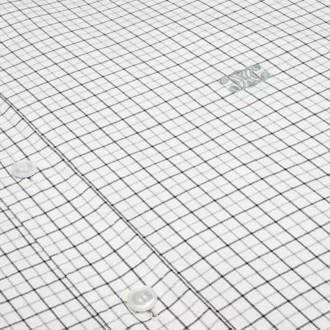 Relaxed Shirt in Checked Cotton Twill