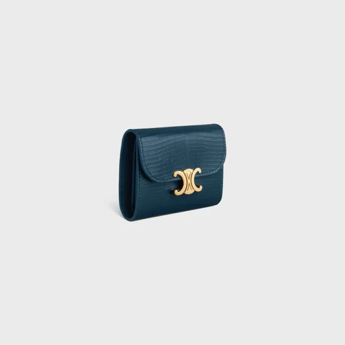 Small Flap Wallet Triomphe in Lizard Small Flap Wallet Triomphe in Lizard
