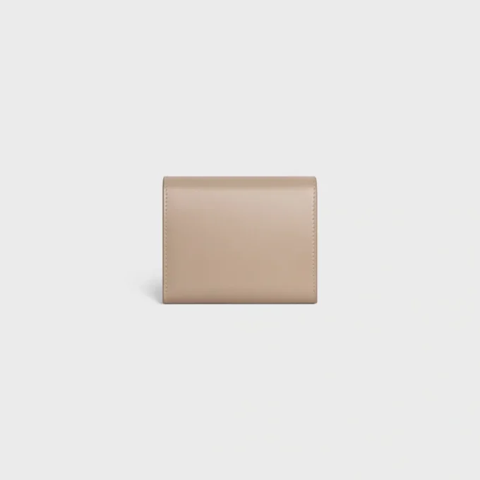Small Flap Wallet Triomphe in Shiny Calfskin Small Flap Wallet Triomphe in Shiny Calfskin