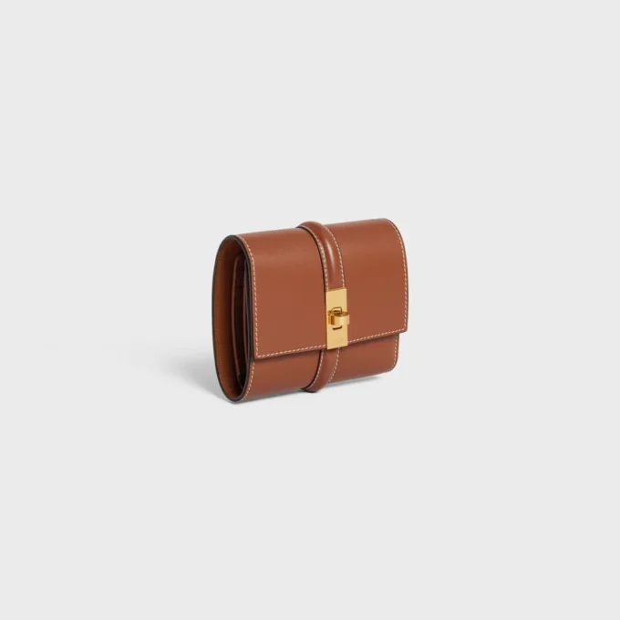 Small Trifold Wallet 16 in Satinated Calfskin Small Trifold Wallet 16 in Satinated Calfskin