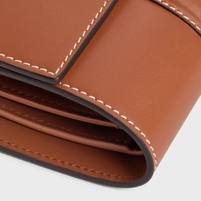 Small Trifold Wallet 16 in Satinated Calfskin Small Trifold Wallet 16 in Satinated Calfskin