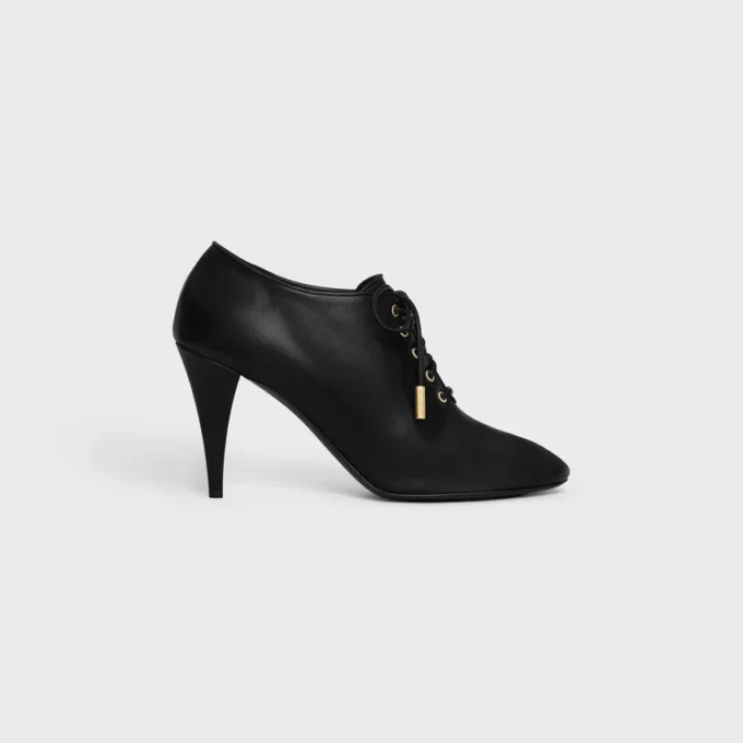 Soft Oxford Lace-Up Heeled Ballerina in Calfskin – Vegetal Tanning Soft Oxford Lace-Up Heeled Ballerina in Calfskin – Vegetal Tanning