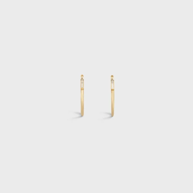 Systeme Large Hoops in Yellow Gold and Diamonds Systeme Large Hoops in Yellow Gold and Diamonds
