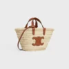 Teen Celine Classic Panier in Palm Leaves and Calfskin