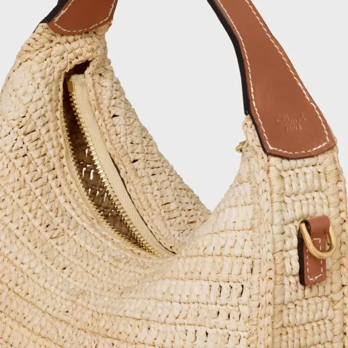 Teen Celine Lulu in Raffia and Natural Calfskin