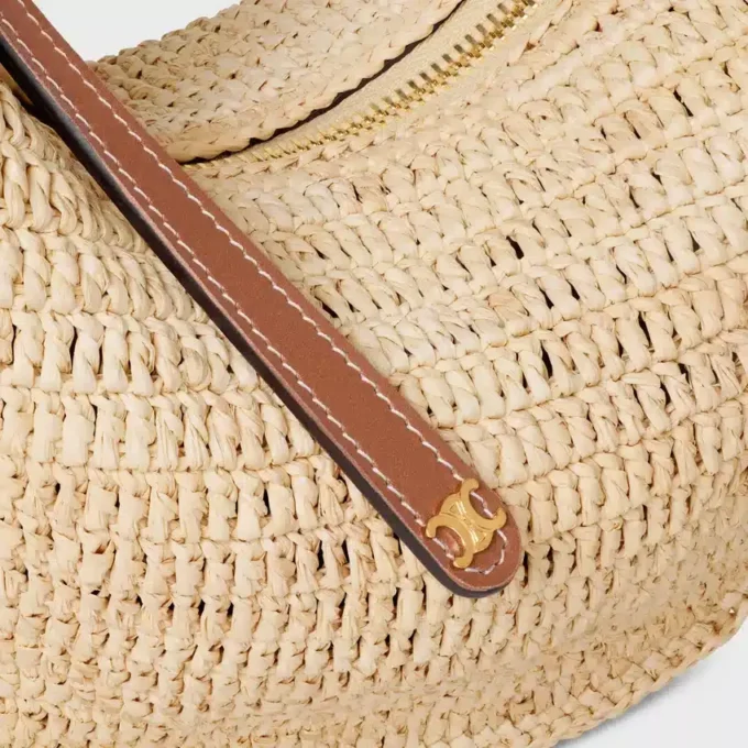 Teen Celine Lulu in Raffia and Natural Calfskin