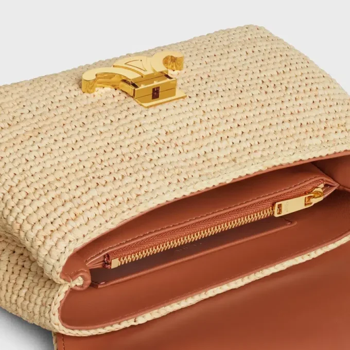 Teen Nino Bag in Raffia and Calfskin