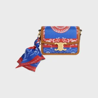 Teen Triomphe in Silk and Natural Calfskin Teen Triomphe in Silk and Natural Calfskin