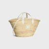 Teen Triomphe Panier in Palm Leaves and Calfskin
