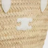 Teen Triomphe Panier in Palm Leaves and Calfskin