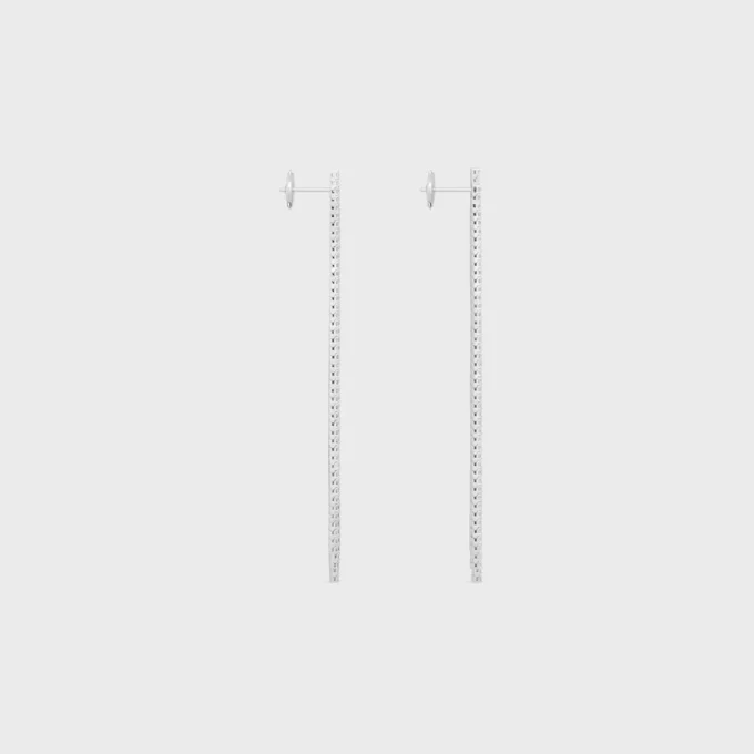 Tennis Cocktail Earrings in White Gold and Diamonds Tennis Cocktail Earrings in White Gold and Diamonds