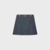 Trapeze Mini Skirt in Raw Wash Denim Trapeze Mini Skirt in Raw Wash Denim