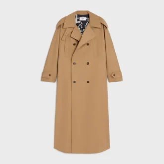 Trench Coat in Cotton and Wool Gabardine Trench Coat in Cotton and Wool Gabardine