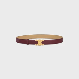 Triomphe Buckle in Metal & Reversible Strap 25Mm in Smooth and Grained Calfskin