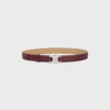 Triomphe Buckle in Metal & Reversible Strap 25Mm in Smooth and Grained Calfskin Triomphe Buckle in Metal & Reversible Strap 25Mm in Smooth and Grained Calfskin