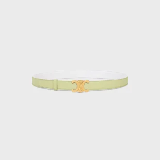 Triomphe Buckle in Metal & Reversible Strap 25Mm in Smooth and Grained Calfskin