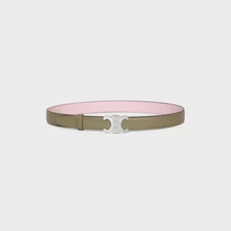 Triomphe Buckle in Metal & Reversible Strap 25Mm in Taurillon