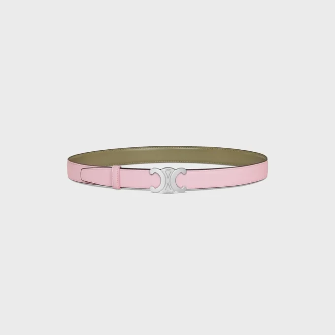 Triomphe Buckle in Metal & Reversible Strap 25Mm in Taurillon Triomphe Buckle in Metal & Reversible Strap 25Mm in Taurillon
