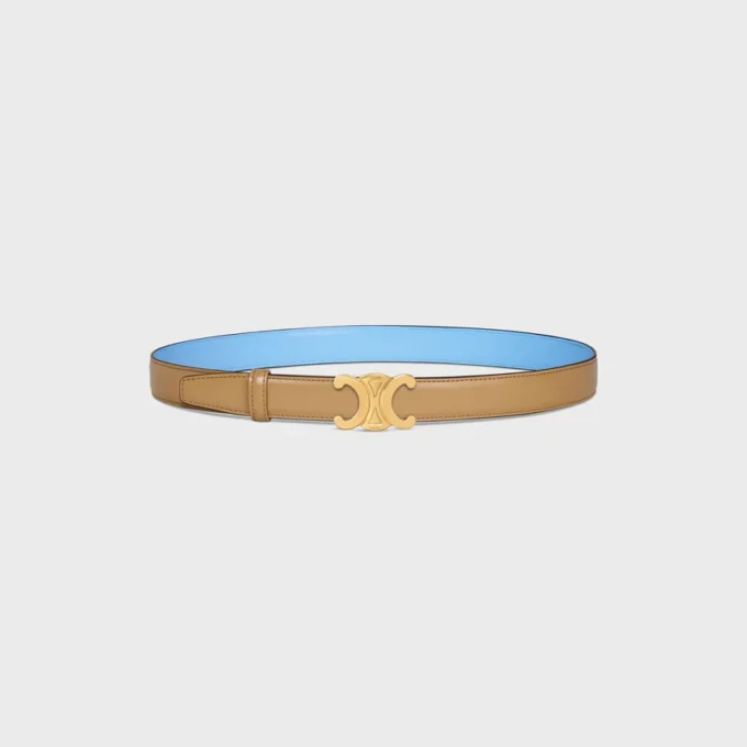 Triomphe Buckle in Metal & Reversible Strap 25Mm in Taurillon Triomphe Buckle in Metal & Reversible Strap 25Mm in Taurillon